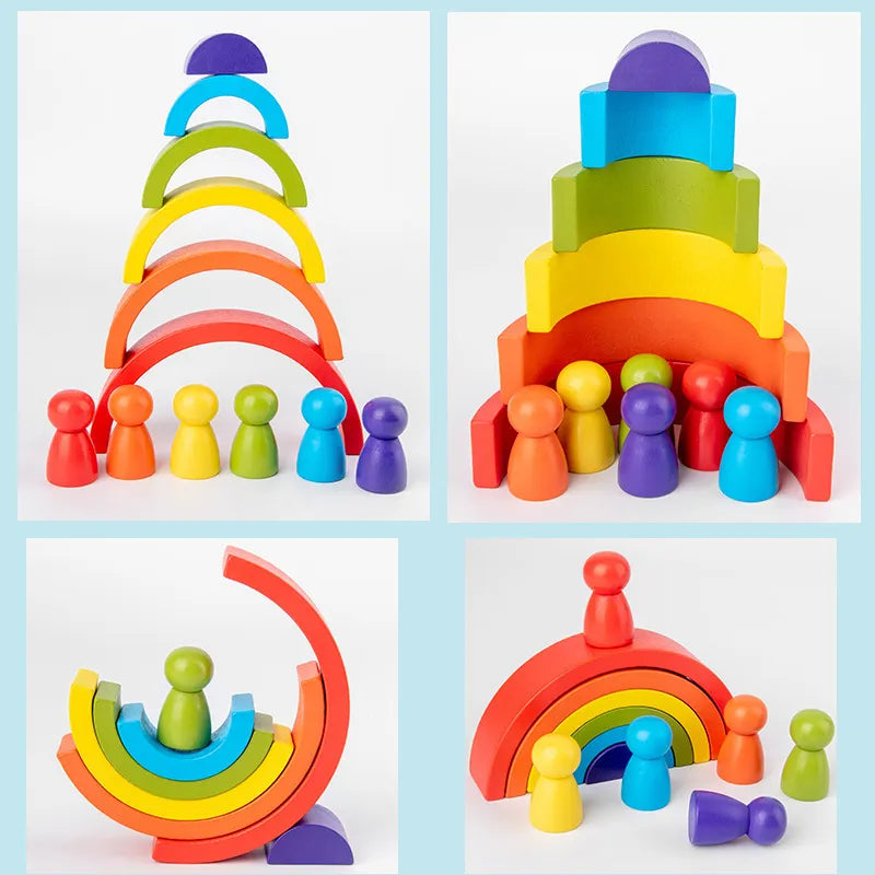 Rainbow arched building blocks